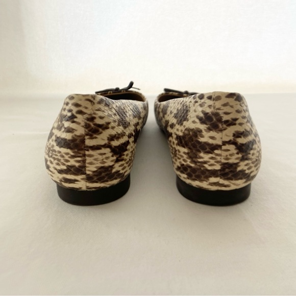 Coach Annabel Snakeskin Pointed Toe Ballet Flats - Picture 12 of 16